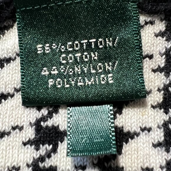 Lauren Ralph Lauren Houndstooth Dress  Size L  Classic Elegance in Cotton Blend - Picture 6 of 12